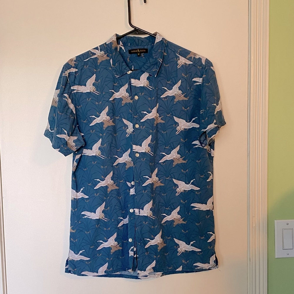 Thread & Cloth Crane print button up